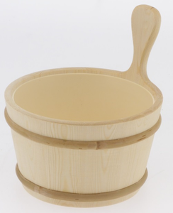 Wooden Bucket with Plastic Lining